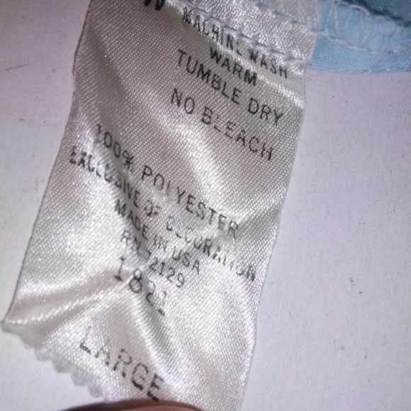 Vintage Sleepwear Sugar Plum Large Light Blue Gown Chemise Lace Fly Away Front - Picture 16 of 16